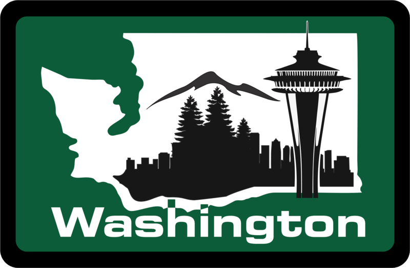 Washington State (Color) - Trailer Hitch Cover